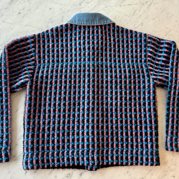 Sandro - Denim and tweed coatigan - Picture 8 of 9